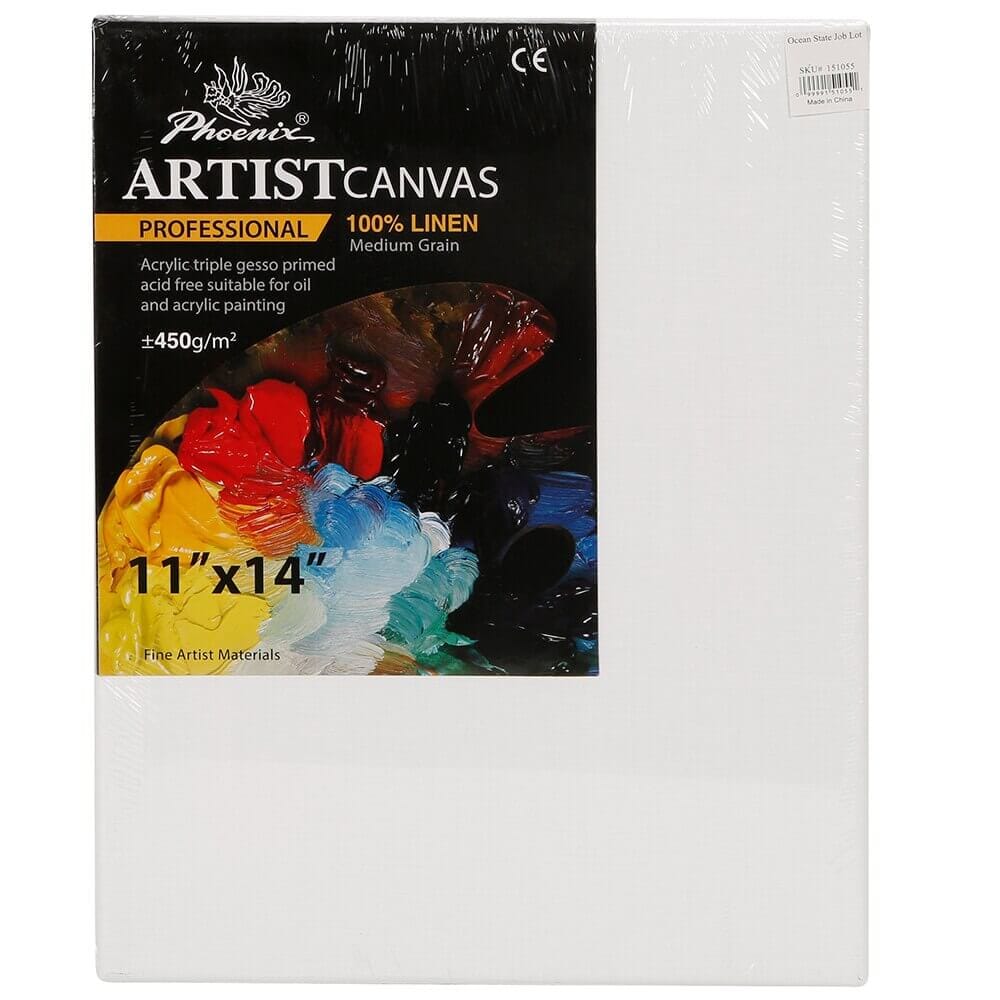 Phoenix Professional Linen Artist Canvas, 11" x 14"