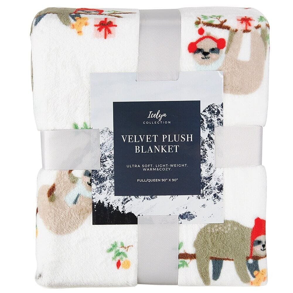 Winter Themed Queen Velvet Plush Blanket