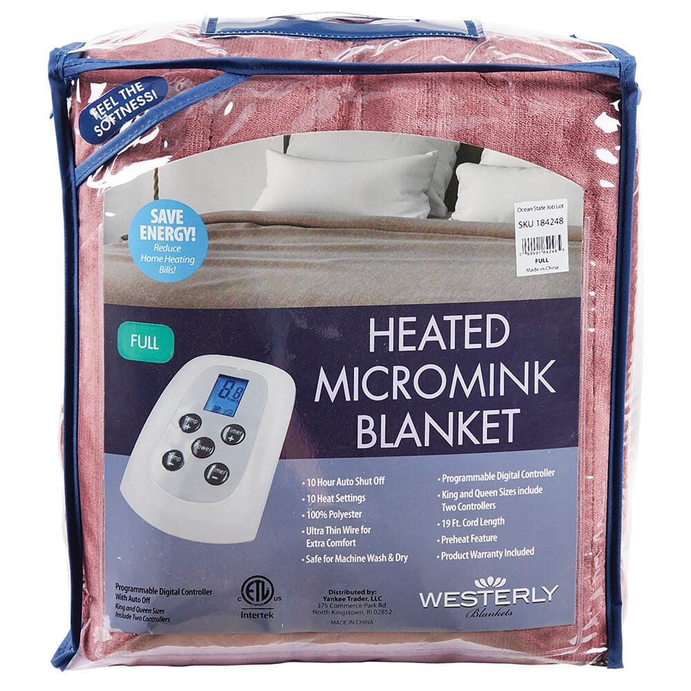 Westerly Full Micromink Heated Blanket