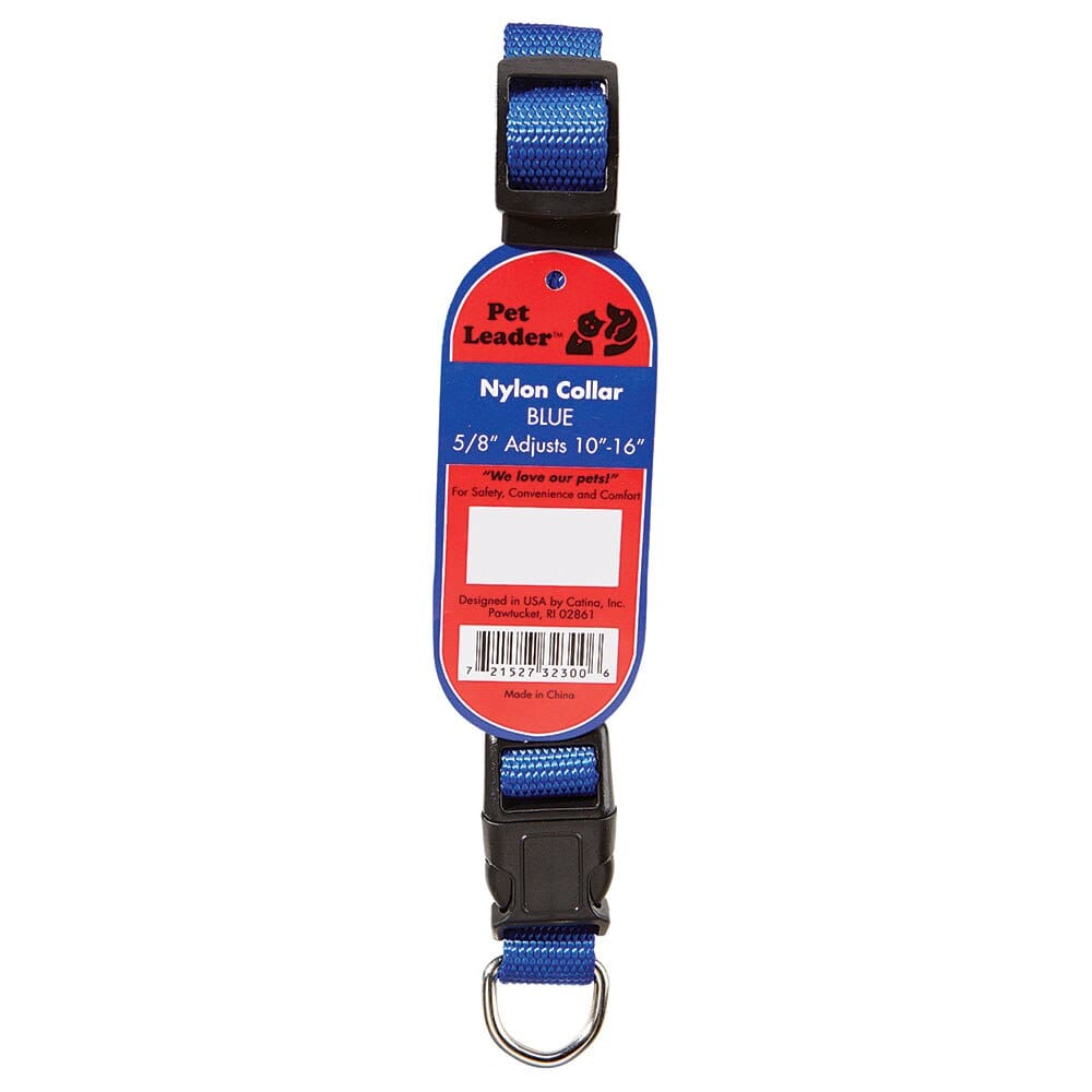 Pet Leader 5/8" Adjustable Pet Collar, Blue