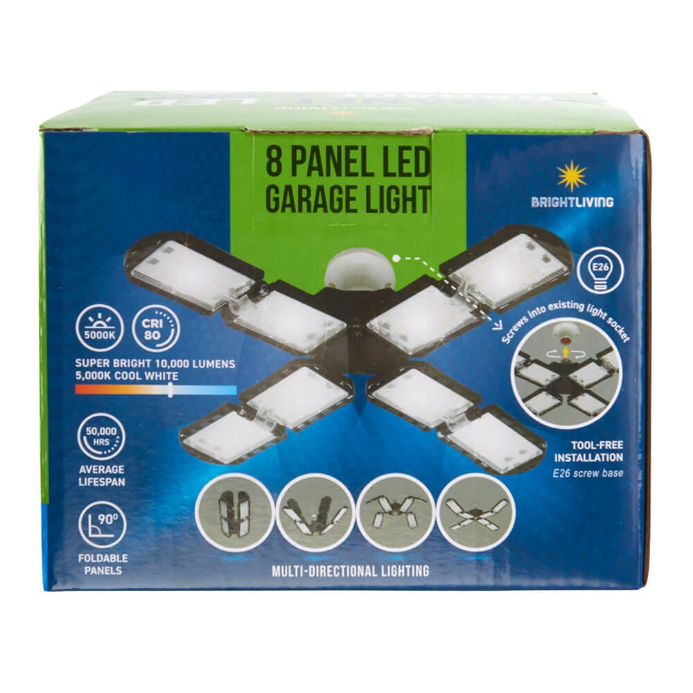 Bright Living 8-Panel LED Garage Light