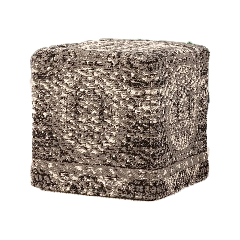 Albany Living Upholstered Square Ottoman, Gray