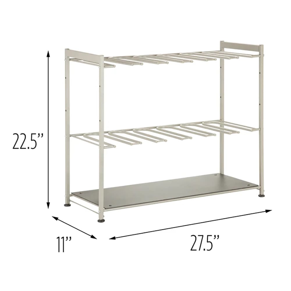 Honey Can Do Hanging Boot Storage and Drying Rack, Silver