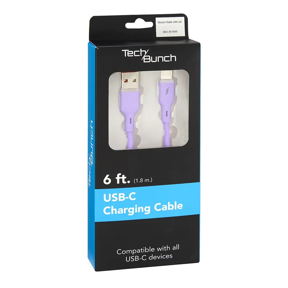 Tech Bunch USB-C Charging Cable, 6'