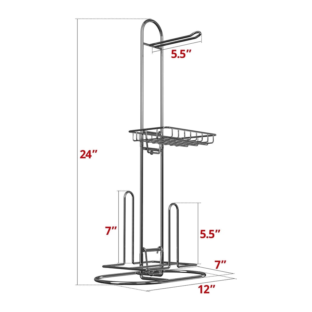 GeekDigg Iron Toilet Paper Holder Stand