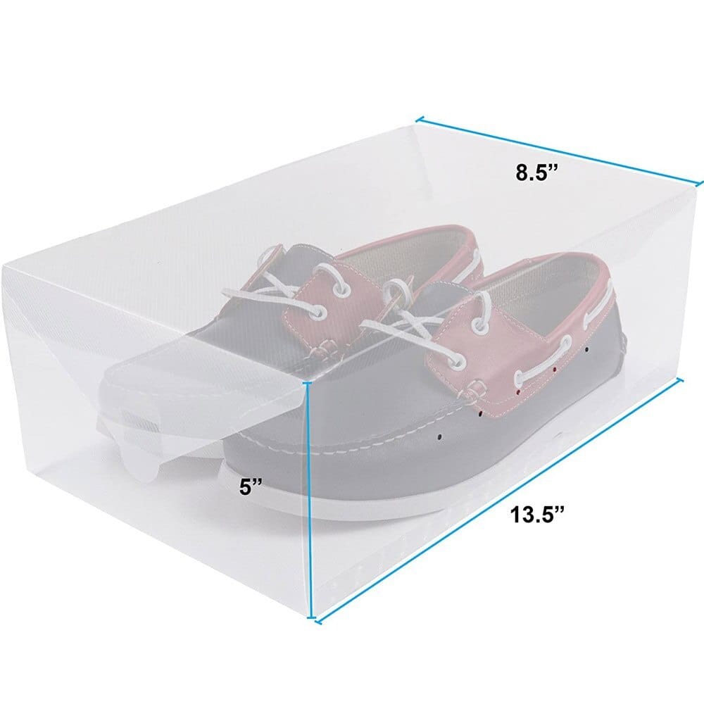 Greenco Clear Foldable Shoe Storage Boxes, 10-Pack