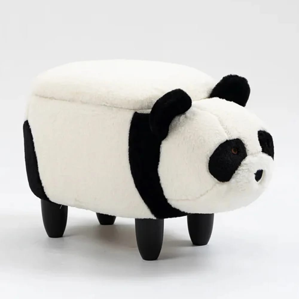 Home 2 Office Panda Upholstered Storage Kids Ottoman