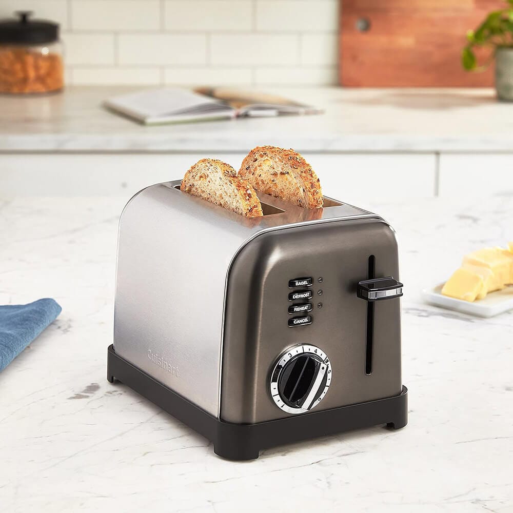 Cuisinart Classic 2-Slice Toaster, Stainless Steel/Black (Factory Refurbished)