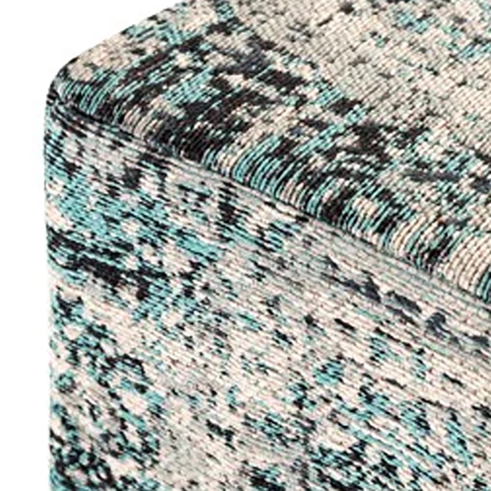 Albany Living Upholstered Square Ottoman, Teal