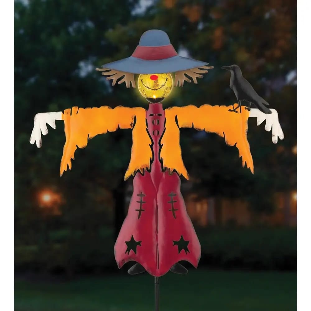 Regal Art & Gift Scare Crow Solar Stake, 2 Count