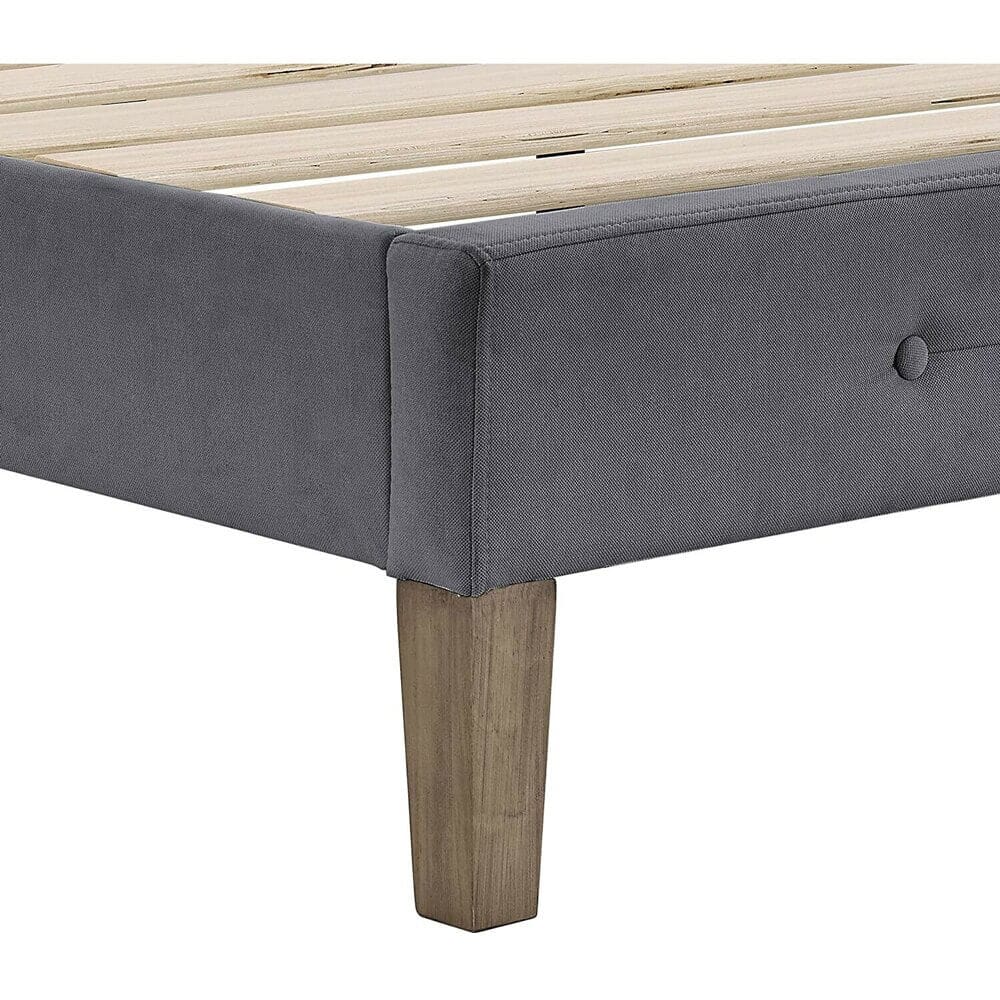 Classic Brands Seattle Upholstered Full Bed Frame, Gray