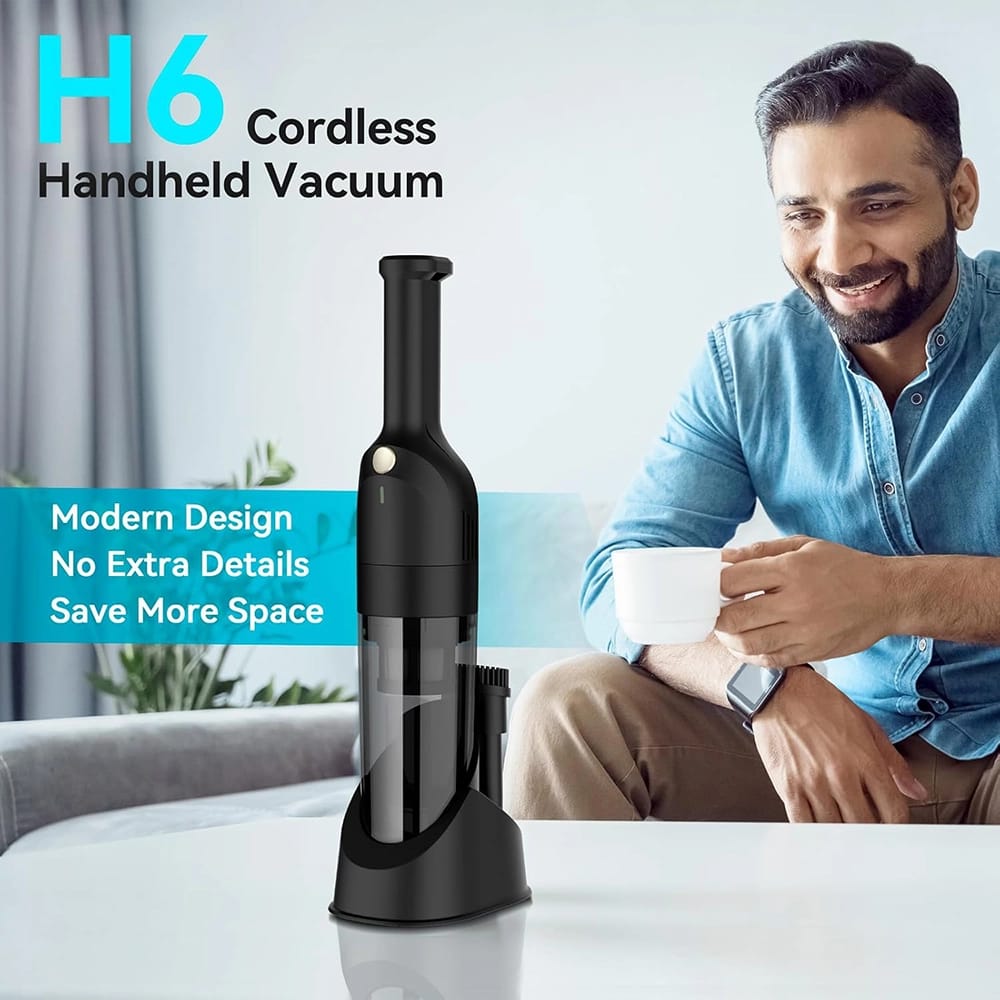 Rechargeable Cordless Handheld Vacuum, Black