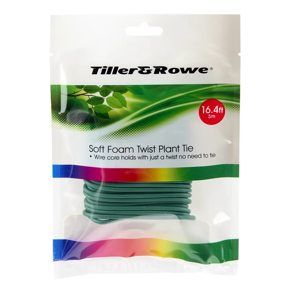 Tiller & Rowe Soft Foam Twist Plant Tie, 16.4'