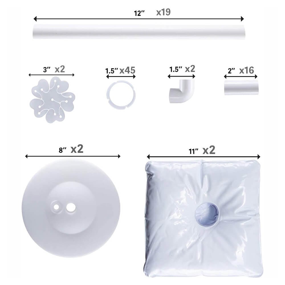 Prextex Balloon Column & Arch Kit with 19 Poles & 16 Connectors