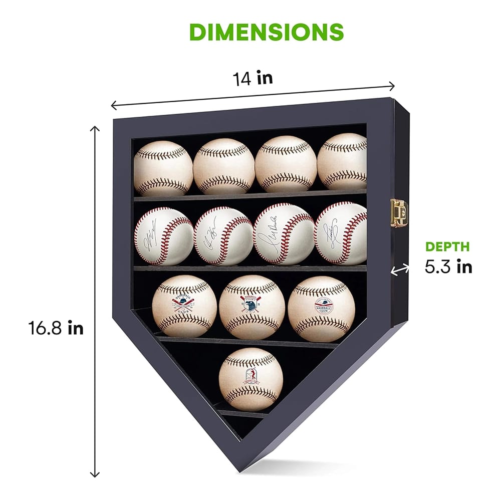 Winbold 12-Baseball Display Case, Black