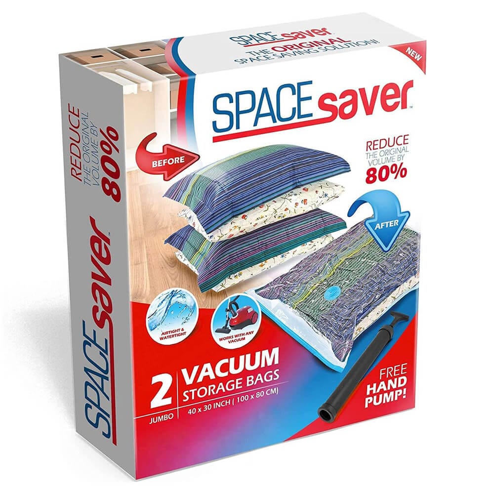 Spacesaver Premium Space Saver Vacuum Storage Bags, Jumbo Size, 2-Pack