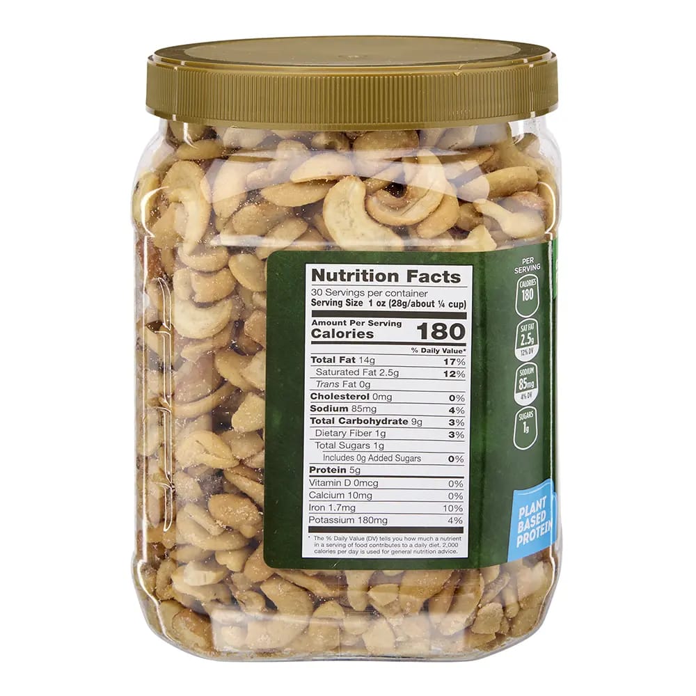 Imperial Nuts Roasted Cashews Halves & Pieces, Salted, 30 oz