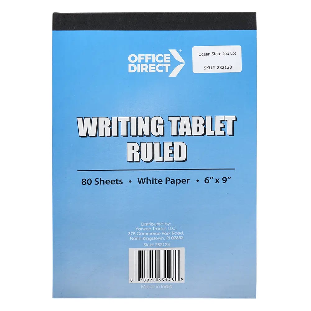 Office Direct Ruled Writing Tablet Notebook, 6" x 9"