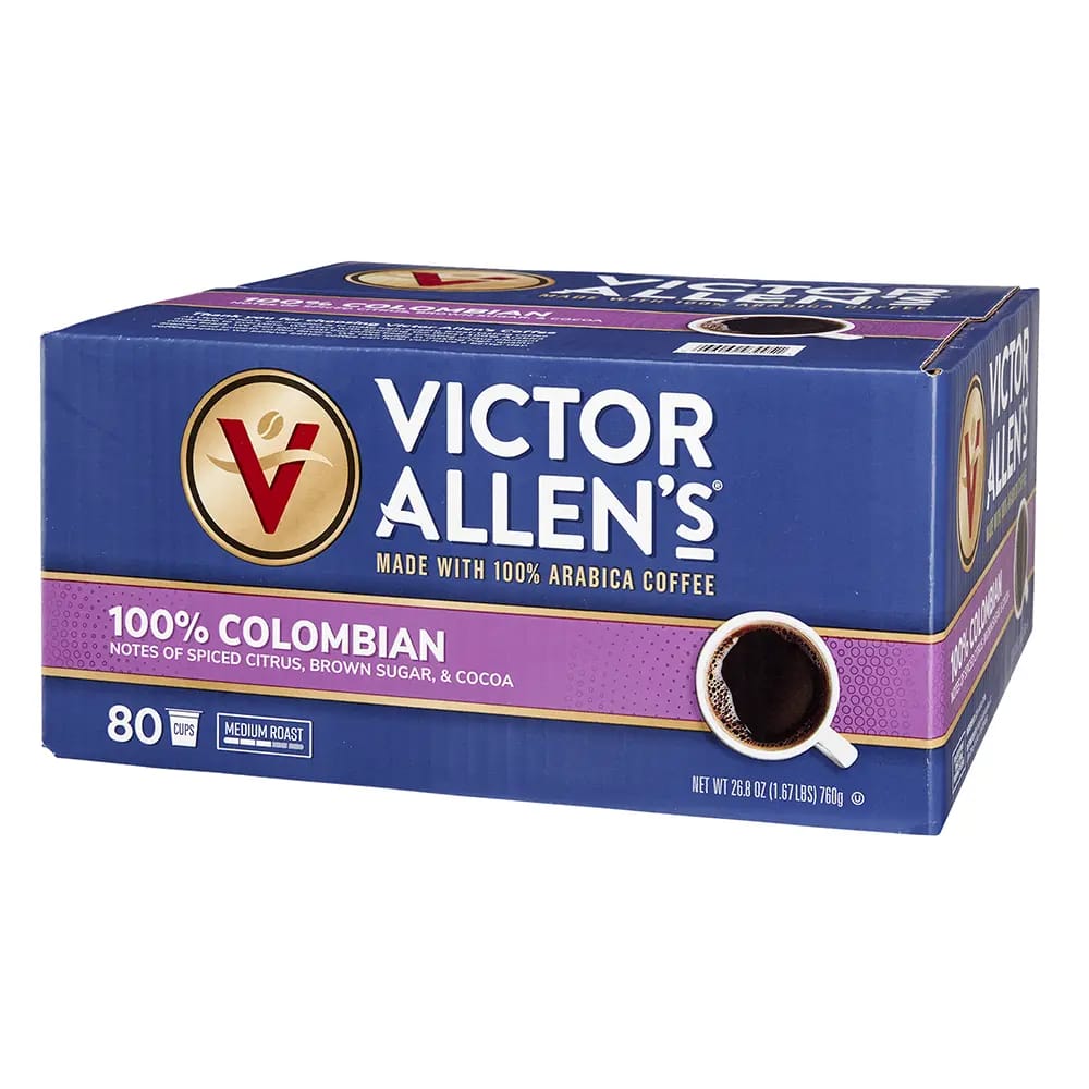 Victor Allen's Medium Roast Colombian Coffee Cups, 80 Count