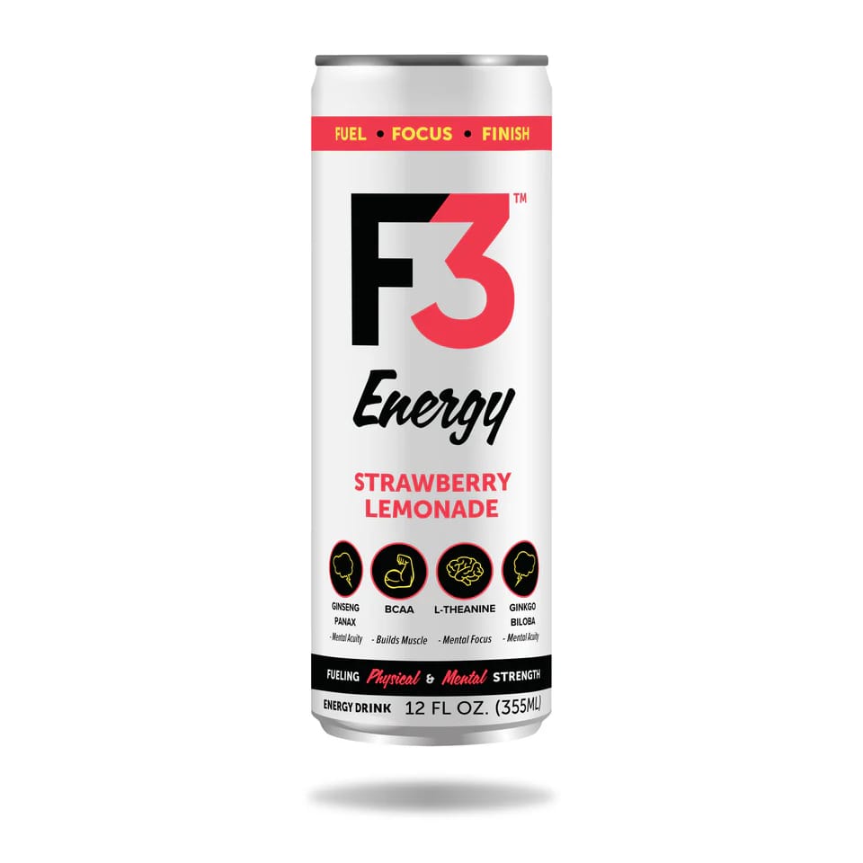 F3 Energy Drink Strawberry Lemonade, 12 fl. oz.