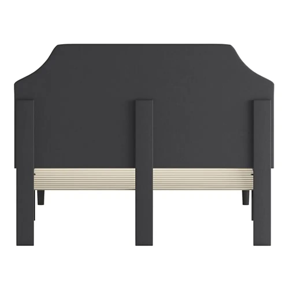 Brighton Arched Tufted Upholstered Platform Bed, Queen, Dark Gray