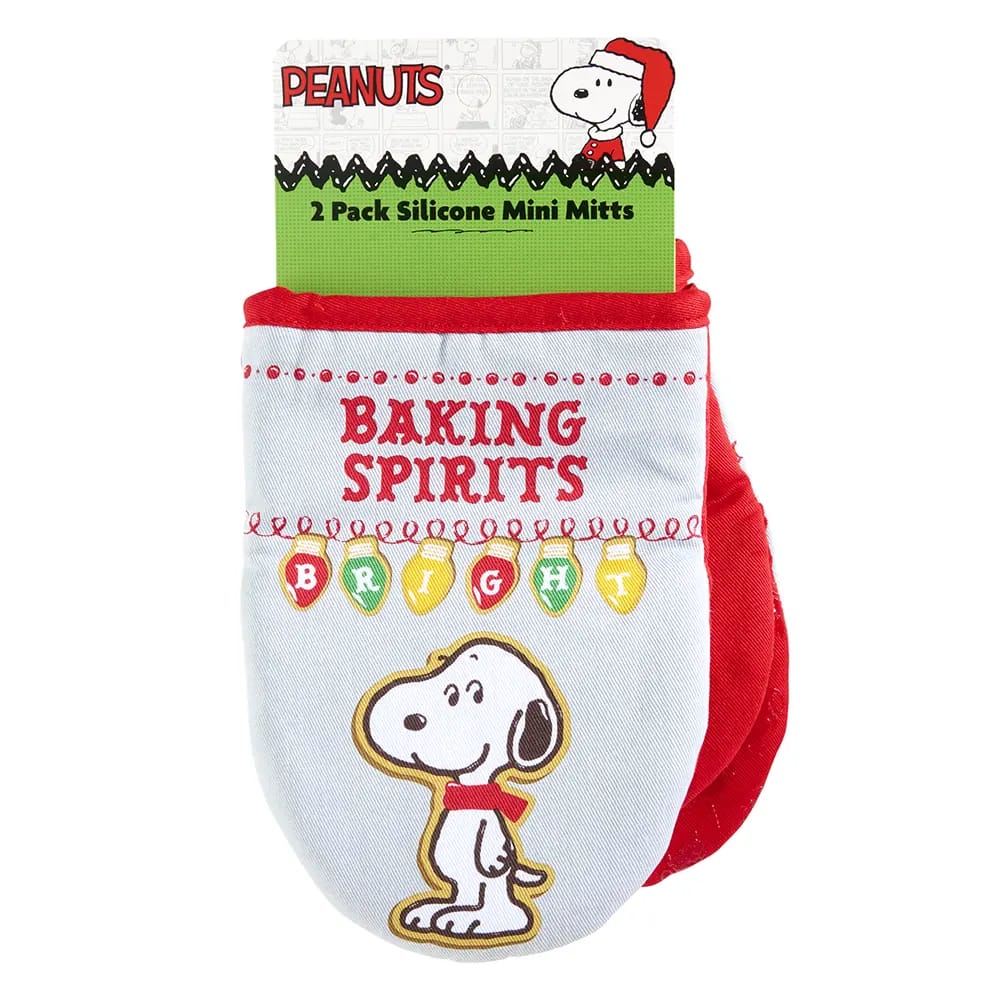 Peanuts X-Mas Mini Oven Mitts, 2 Count