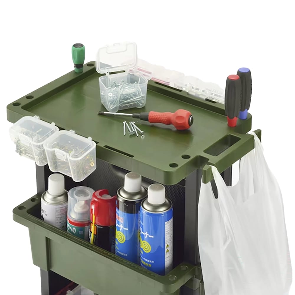 JEJ Astage 29.75" Bin Utility Cart, Green