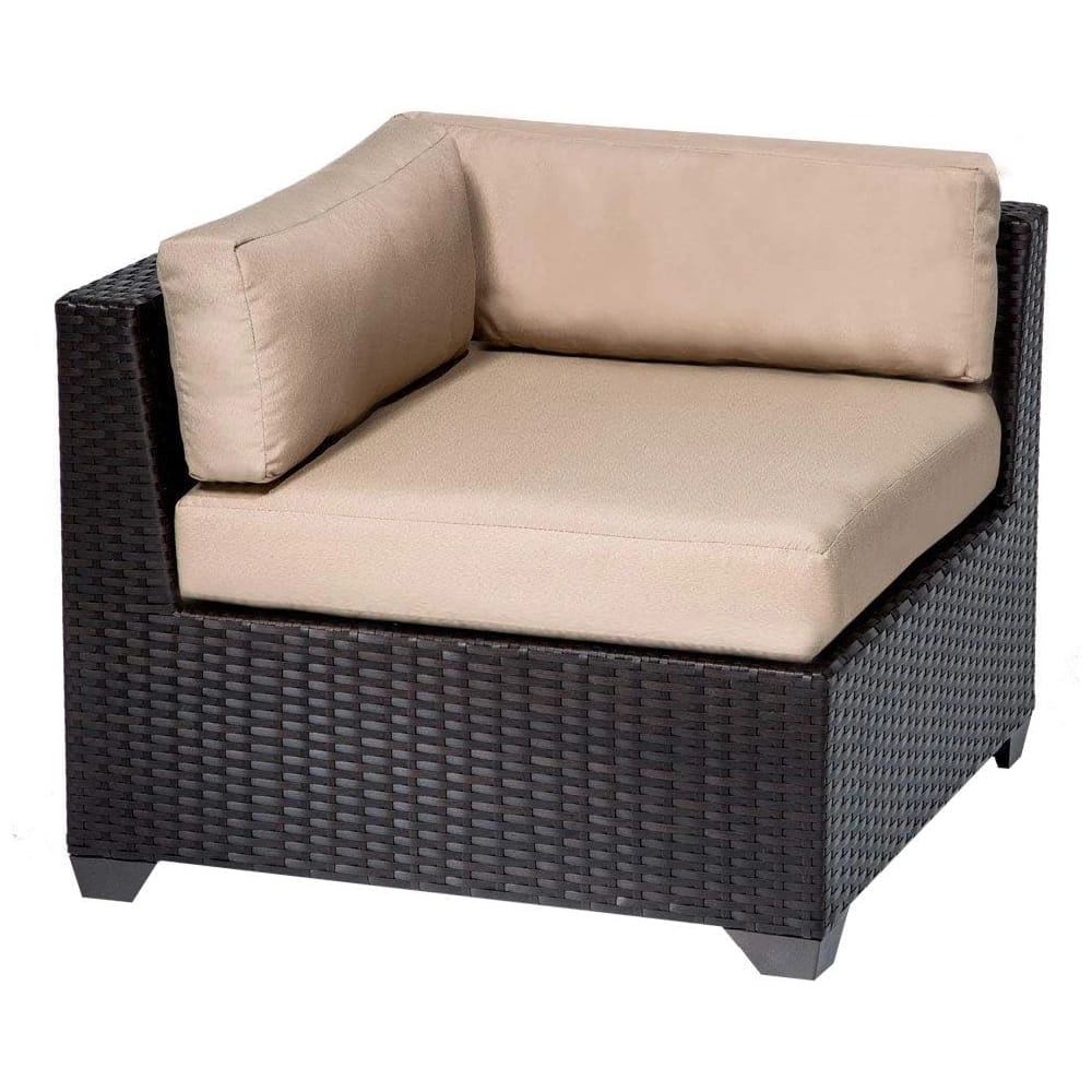 Anishia 6-Piece Sofa Seating Group with Cushions, Dark Brown/Wheat