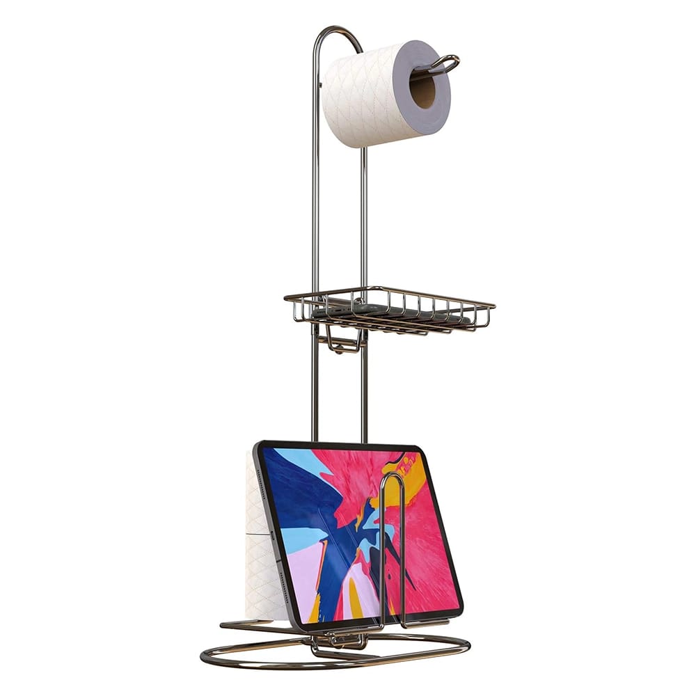 GeekDigg Iron Toilet Paper Holder Stand