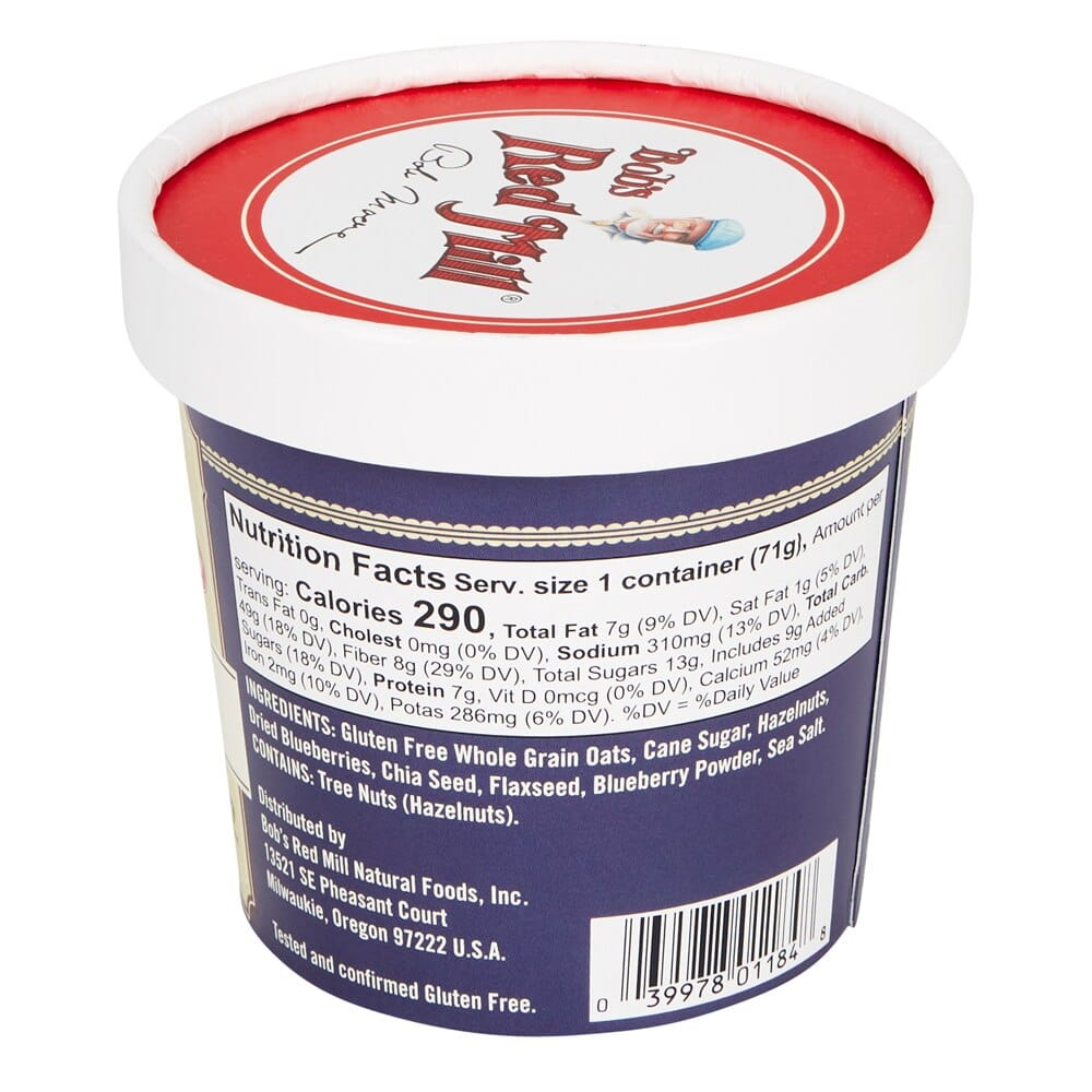 Bob's Red Mill Blueberry and Hazelnut Oatmeal Cup, 2.5 oz