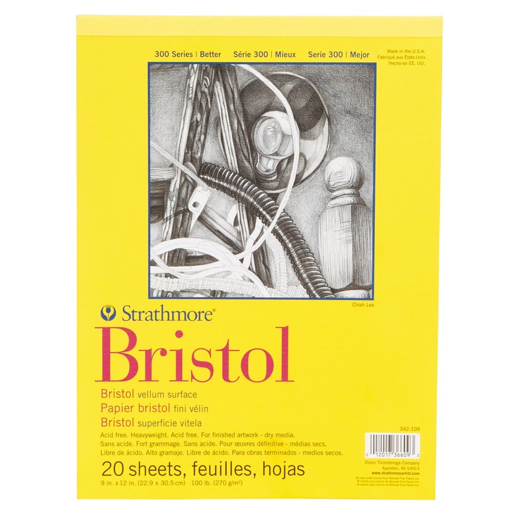 Strathmore 300 Series Bristol Vellum Art Pad, 9" x 12"