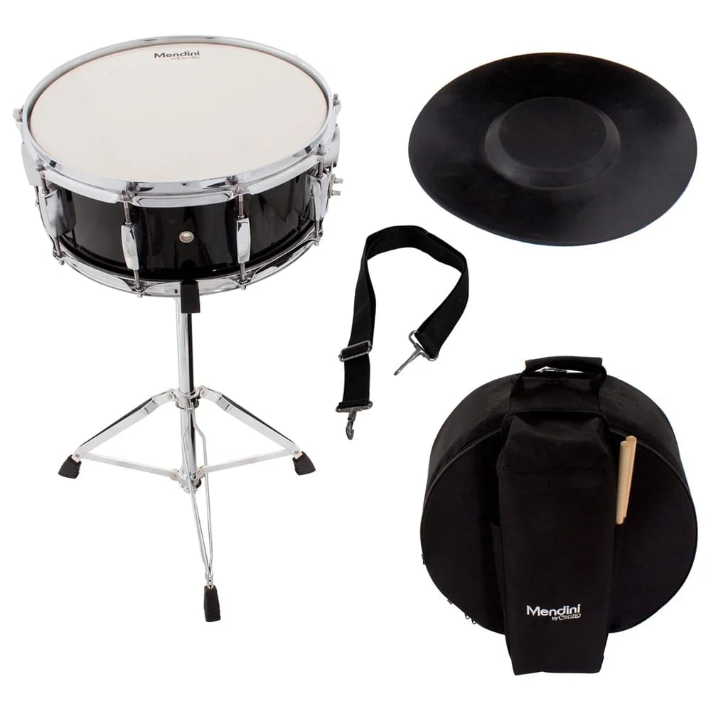 Mendini Student Snare Drum Set, Black