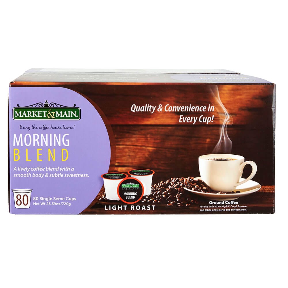 Market & Main Light Roast Morning Blend Coffee, 80 Count