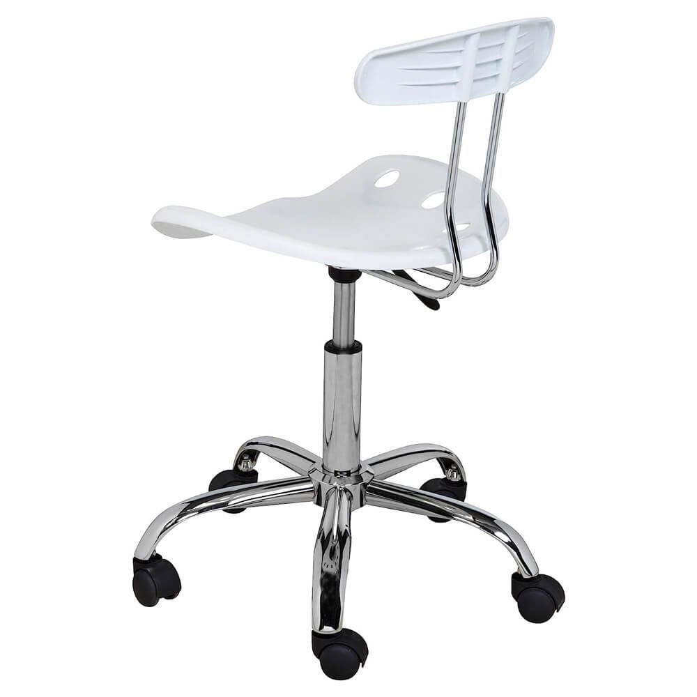 OneSpace Task Chair with Tractor Seat & Back, White