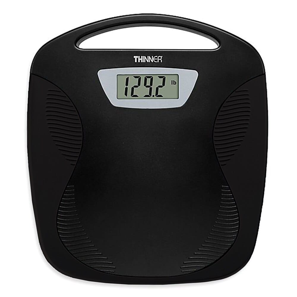Conair Thinner Portable Digital Bathroom Scale, Black
