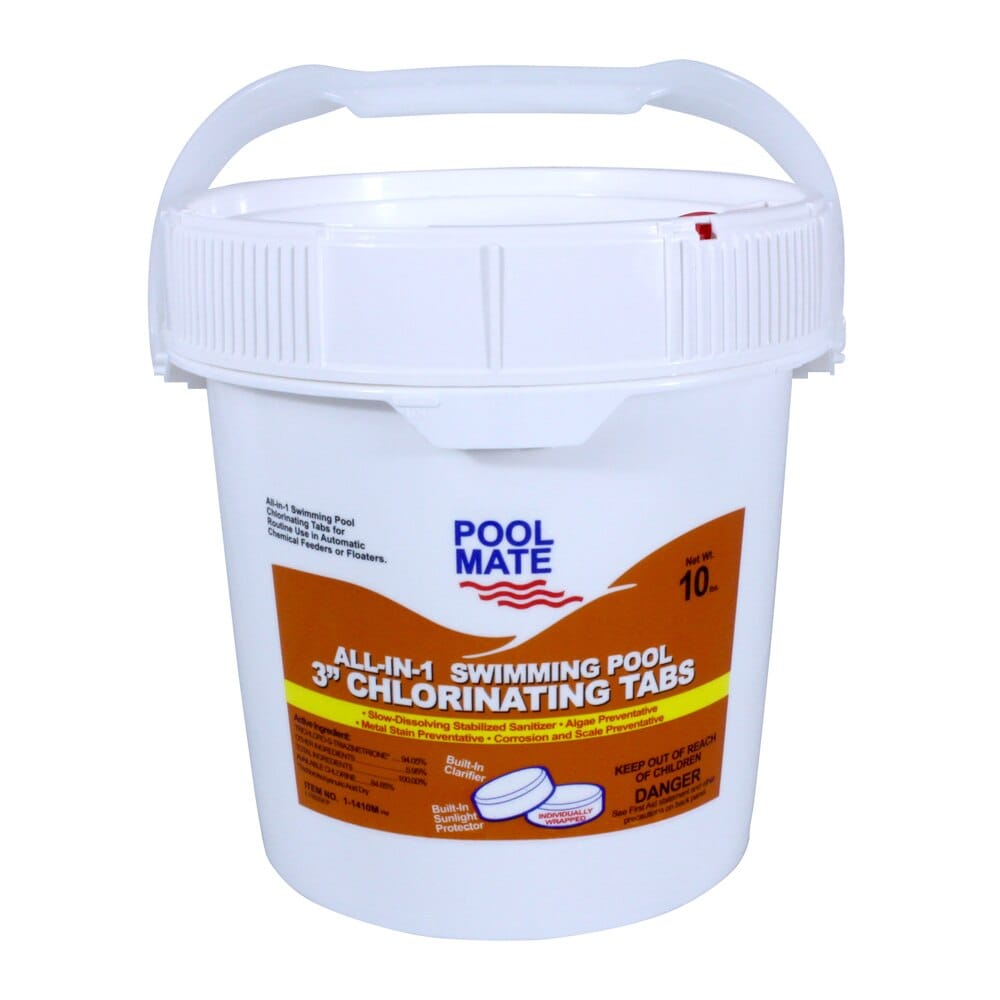 Pool Mate All-In-One 3 Chlorinating Tabs, 10 lbs