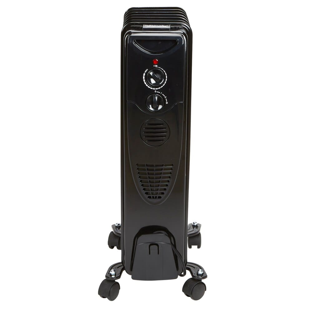 Century Oil-Filled Radiator Heater, Black