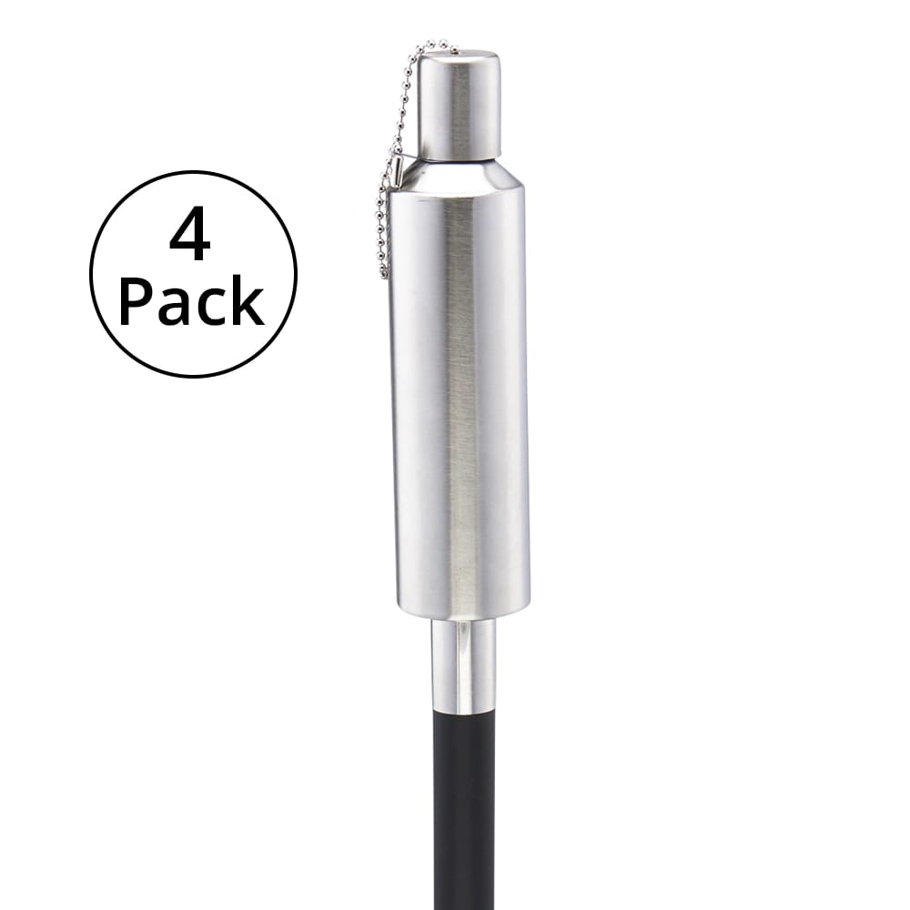 60" Stainless Steel Citronella Patio Torch, 4-Pack