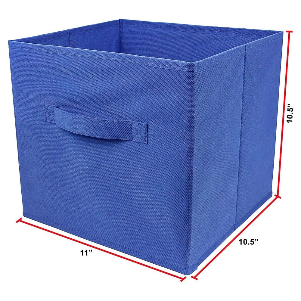 Greenco Foldable Storage Cubes, Set of 6, Royal Blue