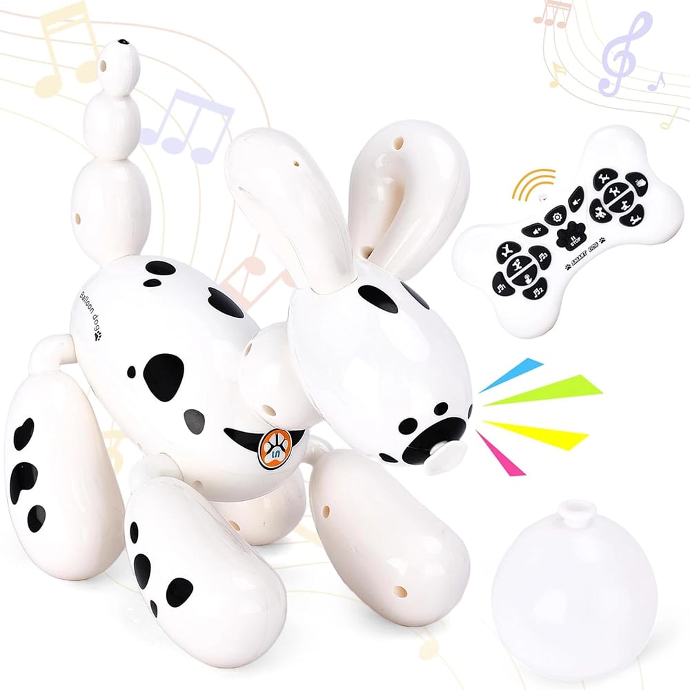 Top Race Remote Control Balloon Dog, White