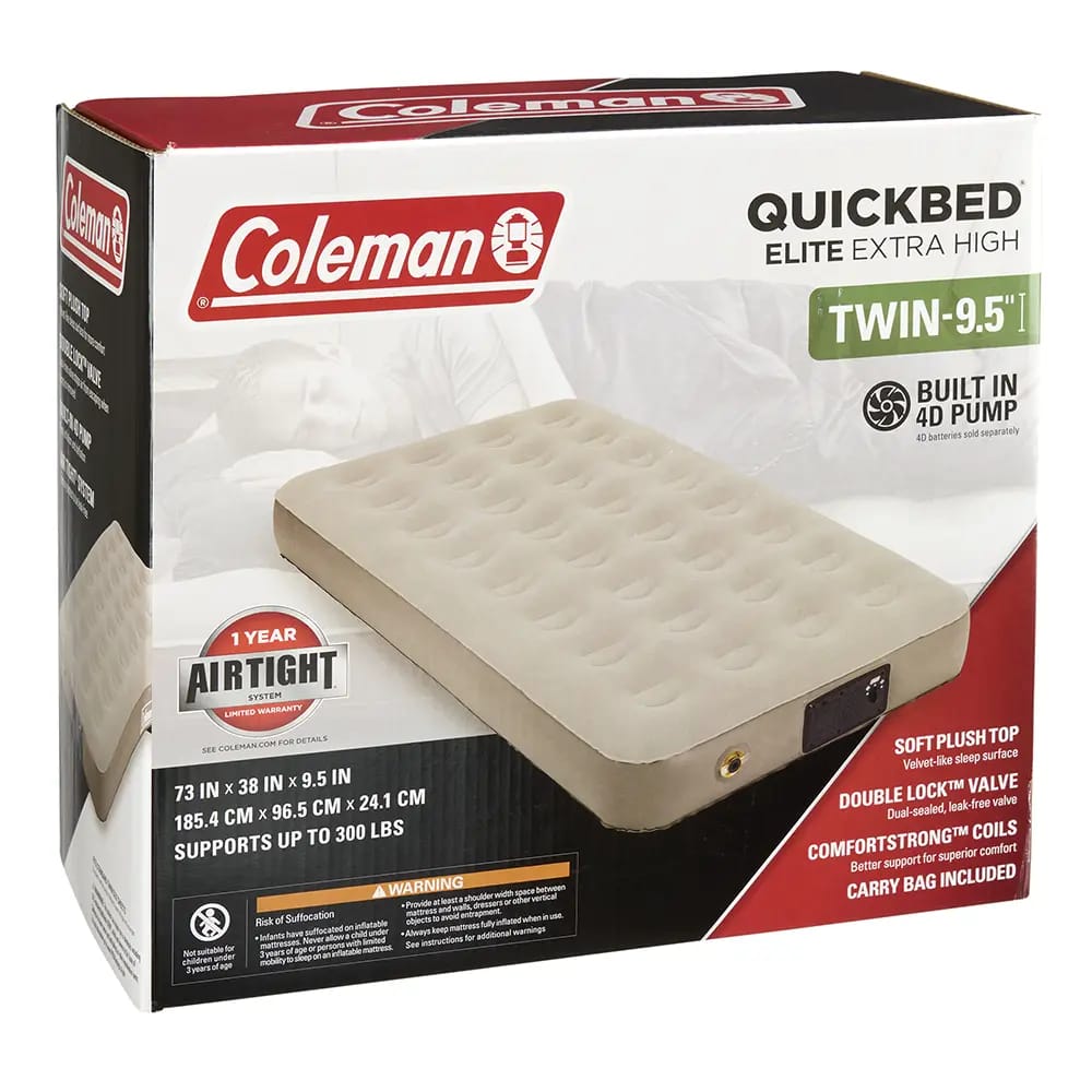 Coleman Twin Sized Air Bed with Built In 4D Pump