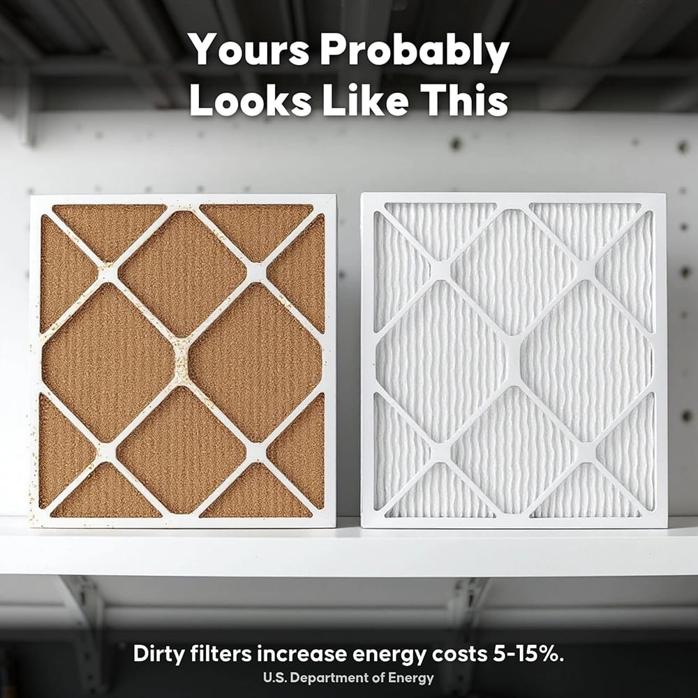 EcoAire 16 x 25 x 1 MERV 11 Pleated Air Filter, 6 Pack