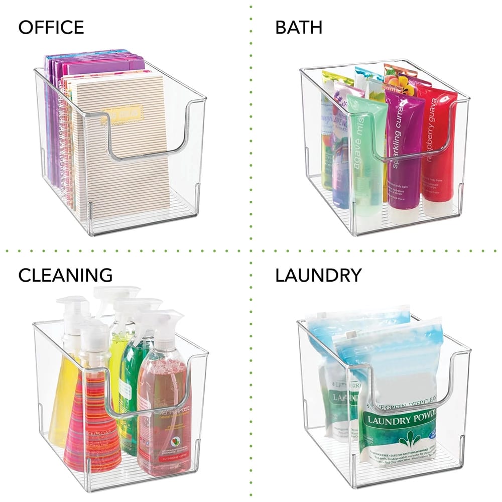 mDesign Kitchen Storage Organizer Bin, 8 Pack