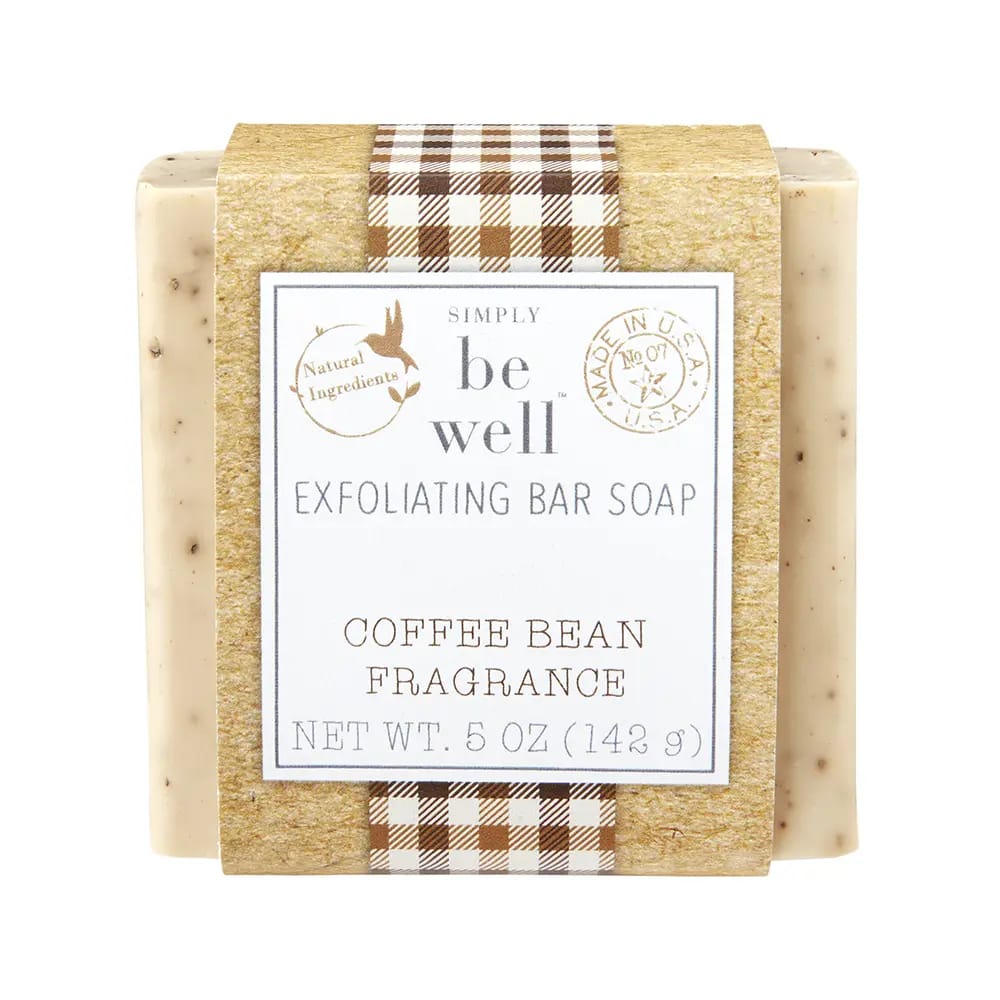 Simply Be Well Coffee Bean Scented Bar Soap with Exfoliating Coffee Bits, 5 oz