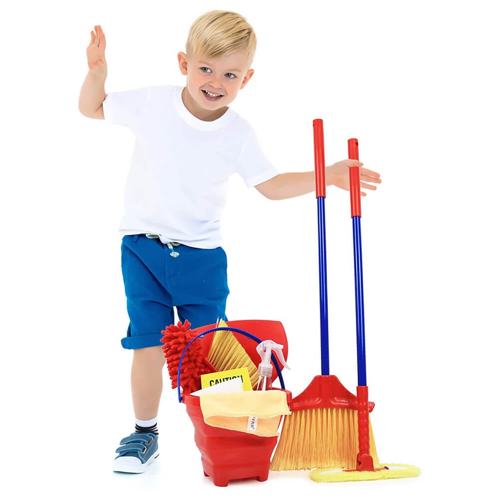 Click N' Play Pretend Play Housekeeping Cleaning Set for Kids