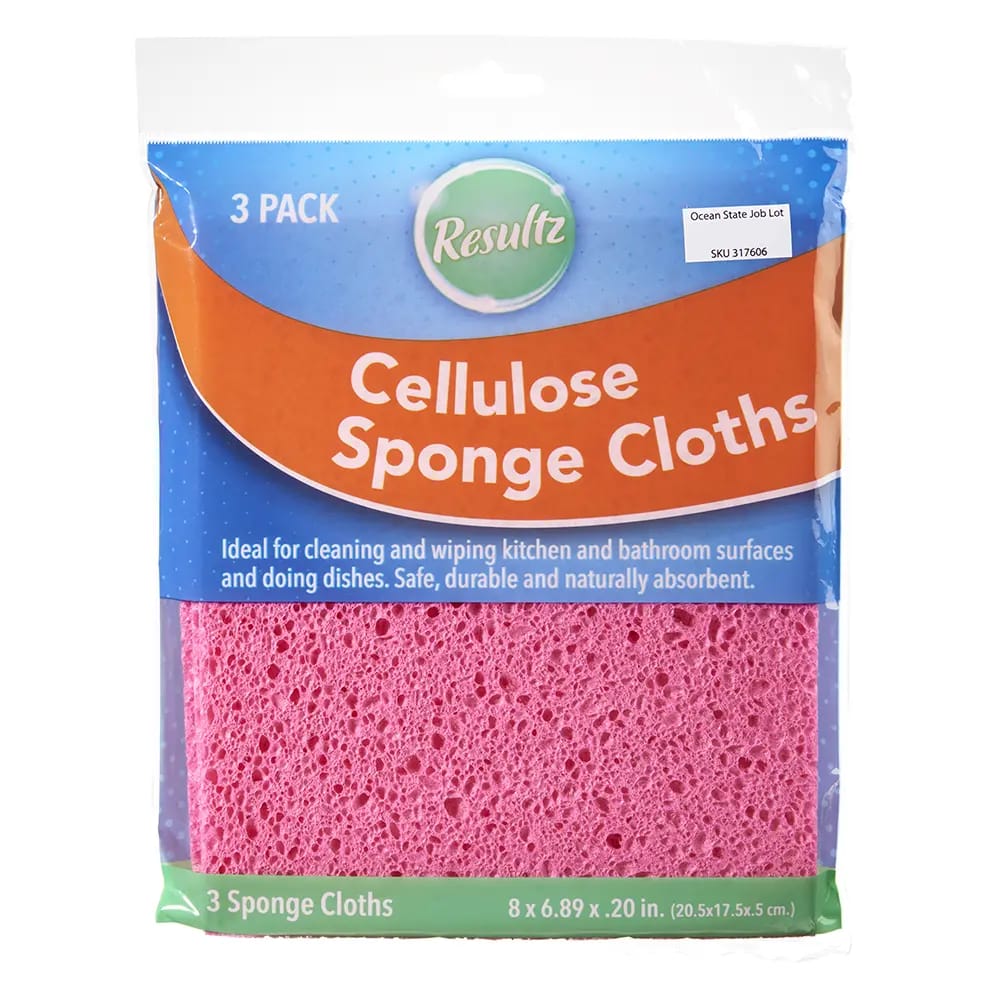 Resultz Cellulose Sponge Cloths, 3 Count