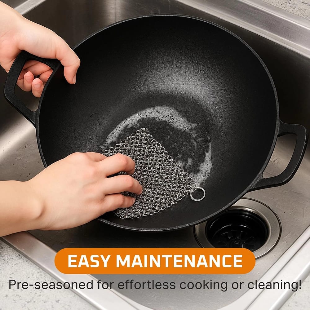Bruntmor 7-Piece Pre Seasoned Cast Iron Set