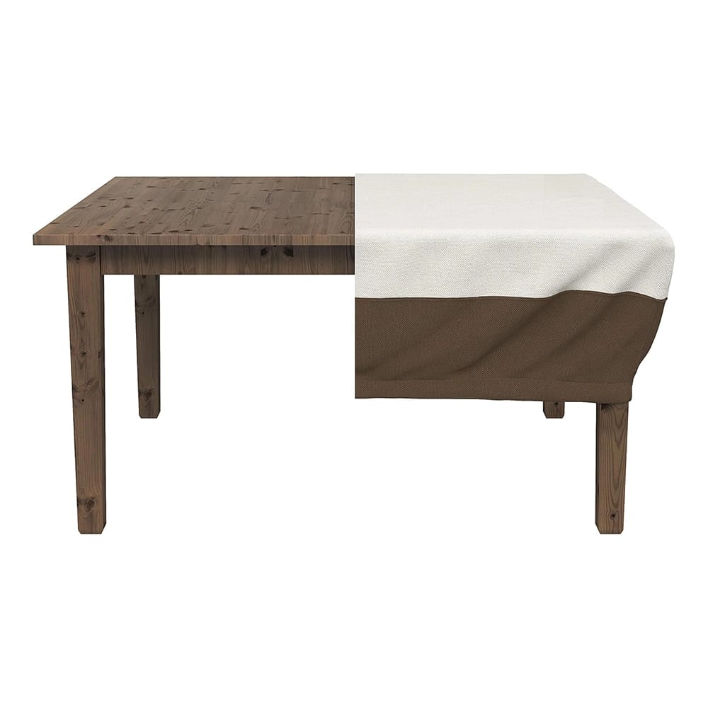 Side Table Patio Cover, Brown/White