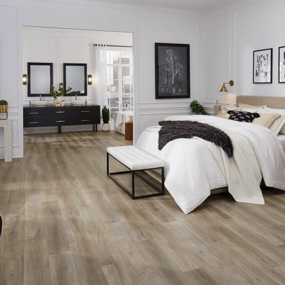 Duravana 9mm Chapel Bridge Oak Waterproof Hybrid Resilient Flooring, Beige, 23.9 sq. ft. ($4.18/ sq. ft.)