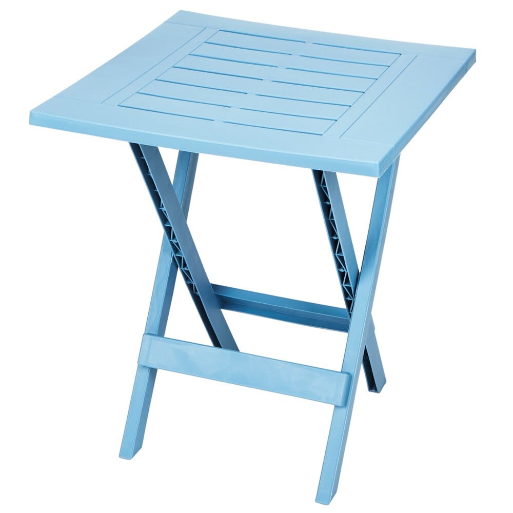 Gracious Living Folding Side Table, Blue